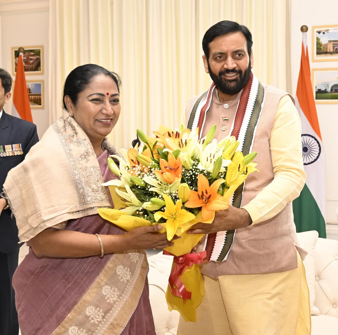 हरियाणा के मुख्यमंत्री नायब सिंह सैनी ने दिल्ली की मुख्यमंत्री रेखा गुप्ता से की शिष्टाचार भेंट