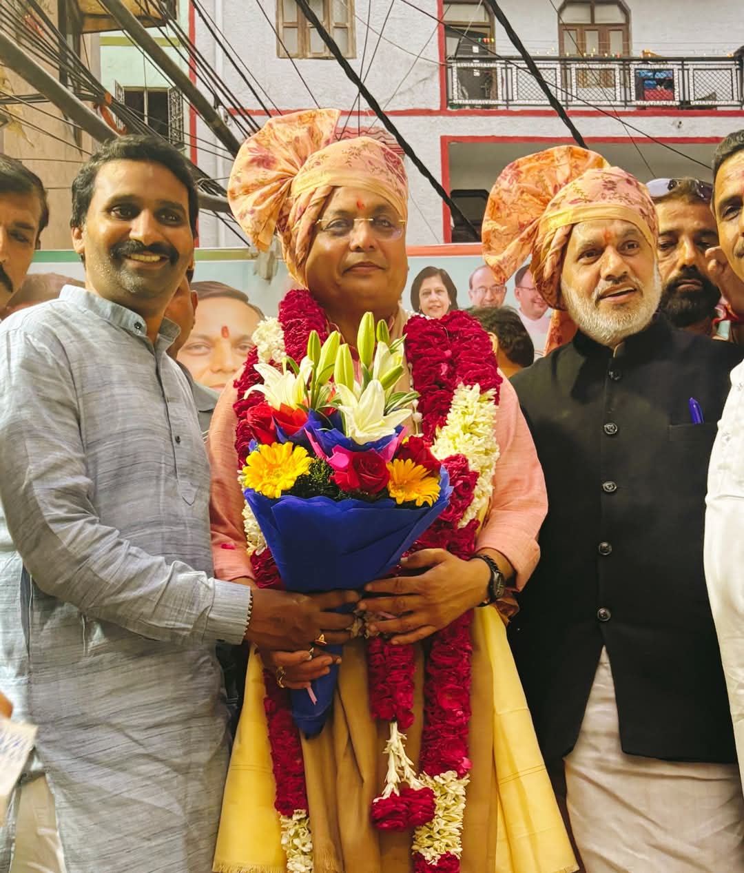 सदर बाजार में, अरविन्द गर्ग जी, का स्वागत, दिल्ली सरकार की 100 दिन की उपलब्धियों का जश्न