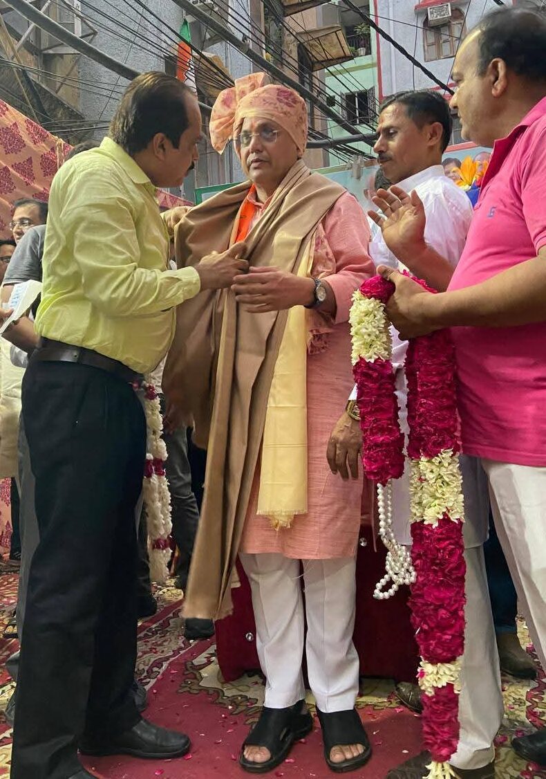 सदर बाजार में, अरविन्द गर्ग जी, का स्वागत, दिल्ली सरकार की 100 दिन की उपलब्धियों का जश्न