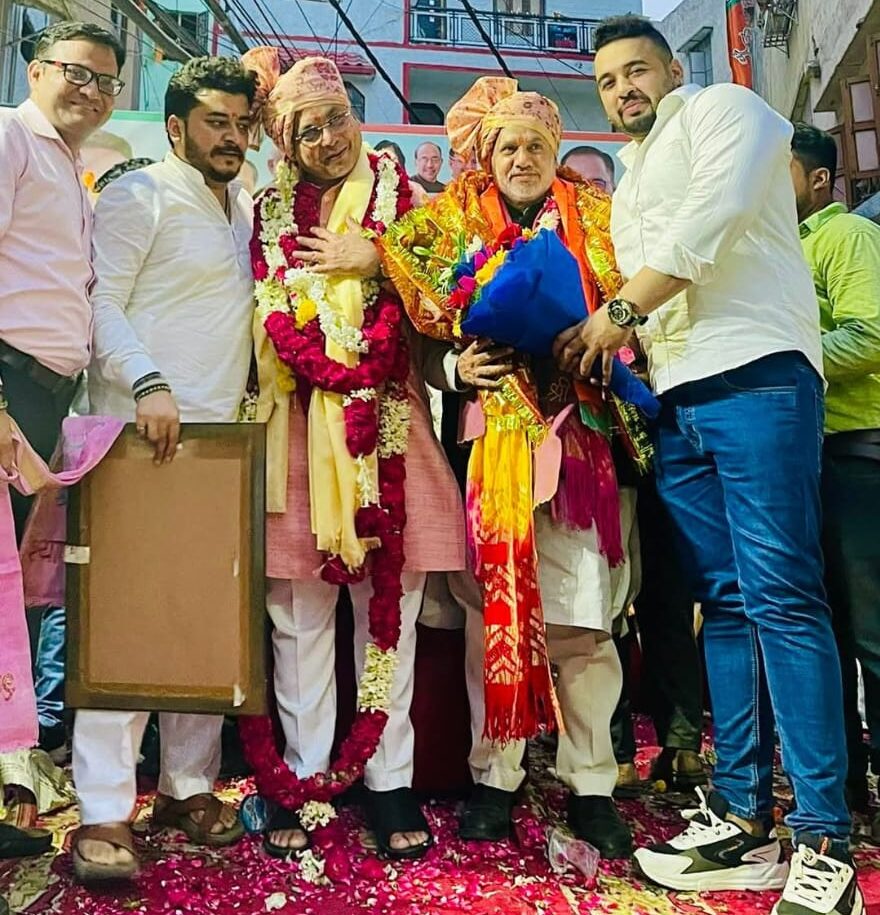 सदर बाजार में, अरविन्द गर्ग जी, का स्वागत, दिल्ली सरकार की 100 दिन की उपलब्धियों का जश्न