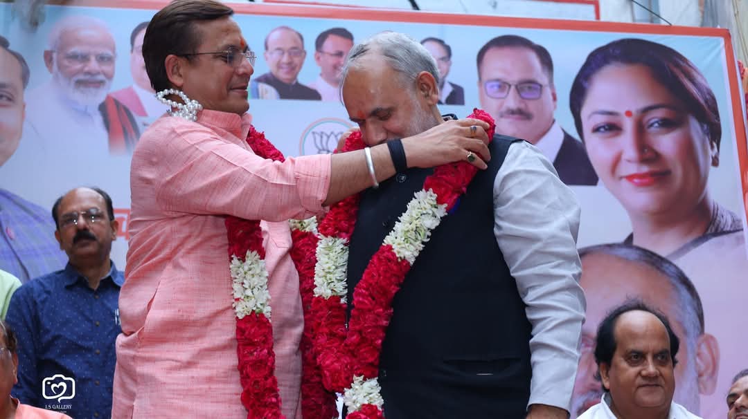 सदर बाजार में, अरविन्द गर्ग जी, का स्वागत, दिल्ली सरकार की 100 दिन की उपलब्धियों का जश्न