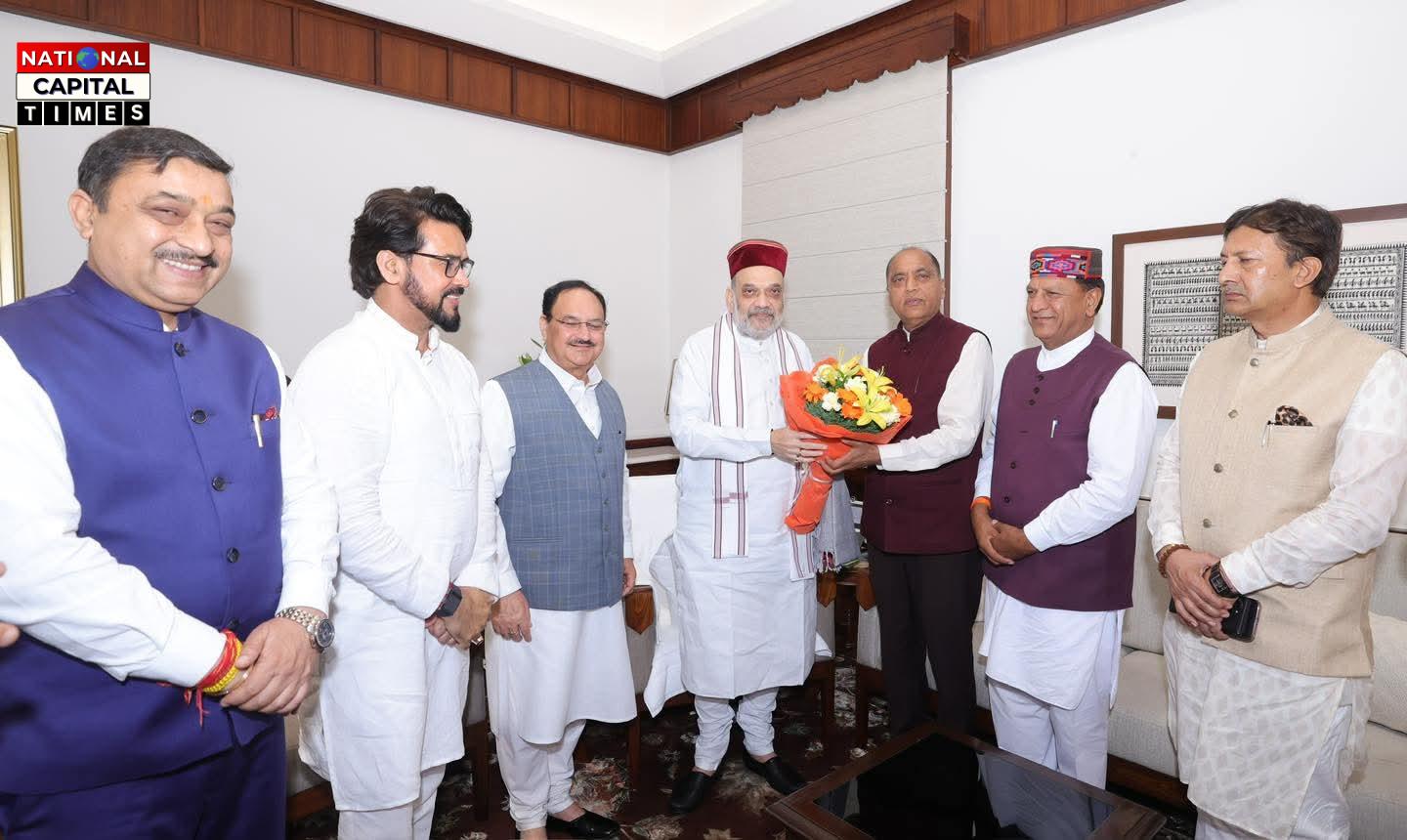 हिमाचल प्रदेश में प्राकृतिक आपदा पर केंद्र गंभीर - गृहमंत्री अमित शाह से अनुराग ठाकुर और हिमाचल भाजपा नेताओं की अहम बैठक, हरसंभव मदद का आश्वासन