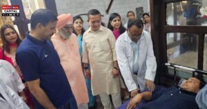 हिन्दूराव अस्पताल में स्वच्छता अभियान का आयोजन, मरीजों से मिलकर जाना हाल