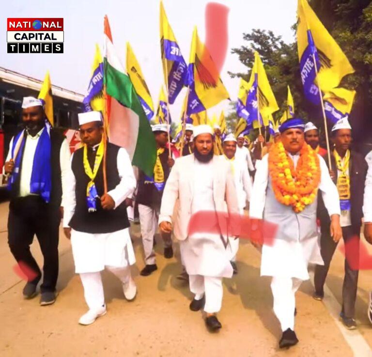 AAP की ‘रोजगार दो–सामाजिक न्याय दो’ पदयात्रा 10वें दिन भी जारी, प्रयागराज की ओर बढ़ी रफ्तार
