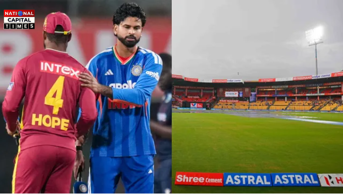 बेंगलुरु में बारिश ने रोका भारत-वेस्टइंडीज का निर्णायक मुकाबला, 2-2 से बराबर रही टी20 सीरीज